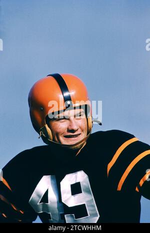 PRINCETON, NJ - MAY, 1955:  Halfback Royce Flippin Jr. #49 of the Princeton Tigers football team poses for a portrait circa May, 1955 in Princeton, New Jersey.  (Photo by Hy Peskin) *** Local Caption *** Royce Flippin Jr. Stock Photo