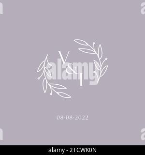 VI initial wedding monogram logo design Stock Vector Image & Art - Alamy