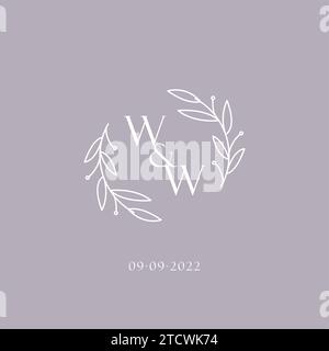 WW initial wedding monogram logo design Stock Vector Image & Art - Alamy
