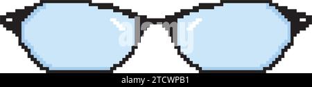 Pixelated colored eyeglasses icon Vector Stock Vector