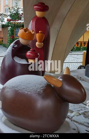 Dresden, Germany - November 29, 2023 - Dresden Germany Christmas market on the day of its inauguration on November 29, 2023 - Striezelmarkt Stock Photo