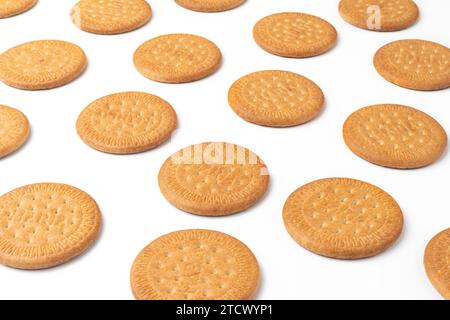 Maria biscuits on white background  Stock Photo