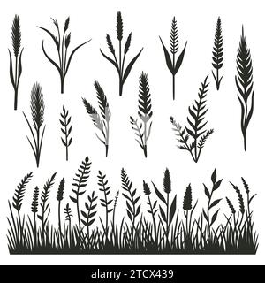 Plant elements set collection vector illustration for your company or brand Stock Vector