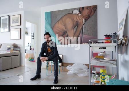 Madrid, 03/27/2014. Report in the studio of the painter Juan Francisco Casas. Photo: Ignacio Gil ARCHDC. Credit: Album / Archivo ABC / Ignacio Gil Stock Photo