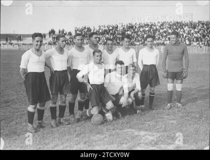 Racing de Santander, runner-up in the first division in the 1930-1931 season. Credit: Album / Archivo ABC Stock Photo