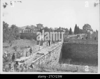 12/31/1929. Interior of the palace of Don Álvaro de Luna, on the Vidrios scaffold (Madrid). Credit: Album / Archivo ABC / J. Recio Stock Photo