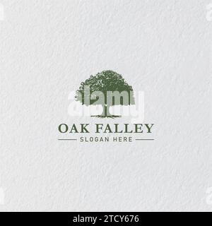 Oak tree logo vector illustrations Stock Vector