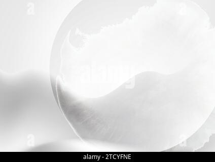 Grey white abstract watercolor blots grunge background. Vector design Stock Vector