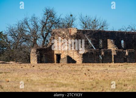 Fort Washita, former United States military post and National Historic Landmark in Oklahoma Stock Photo