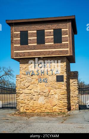 Fort Washita, former United States military post and National Historic Landmark in Oklahoma Stock Photo