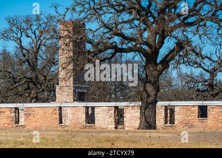 Fort Washita, former United States military post and National Historic Landmark in Oklahoma Stock Photo