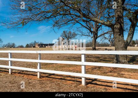 Fort Washita, former United States military post and National Historic Landmark in Oklahoma Stock Photo