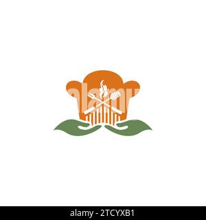 Grill Logo Simple. Restaurant Food Logo Design Stock Vector