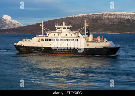 Rodoy Ro-Ro/Passenger Ship ferry, Bodo crossing from Nesna at Nordland, Norway, Scandinavia, Europe in October Stock Photo