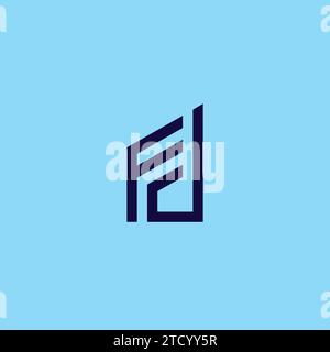 FD Building Logo Simple. Letter FD Icon vector Stock Vector