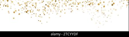 eps vector illustration seamless background with golden confetti for party time concepts Stock Vector
