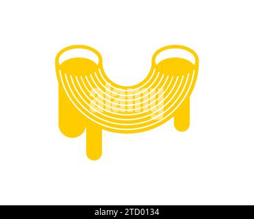 pasta with sauce sign isolated. food icon Stock Vector