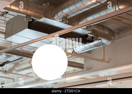 Details from a shared office space in the heart of London showing natural and friendly colours Stock Photo