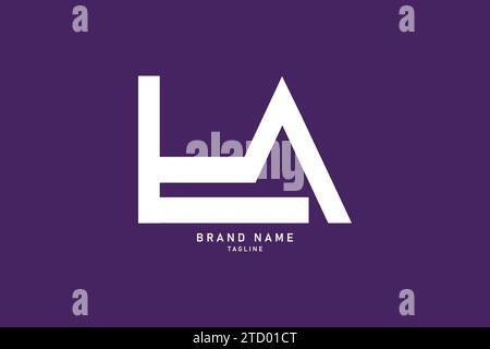 Alphabet letters Creative Monogram logo L A,  A L, L and A vector illustration. Stock Vector