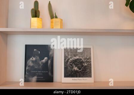 Details from a shared office space in the heart of London showing natural and friendly colours Stock Photo