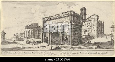 View of the Forum Romanum with the Arch of Septimius Severus from the East 1917 by Israel Silvestre Stock Photo