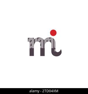 MI Logo simple design. Letter M Logo Stock Vector