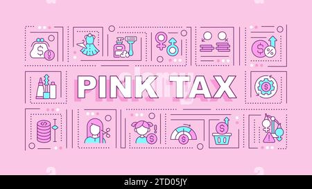 2D cash flow text with creative thin line icons Stock Vector