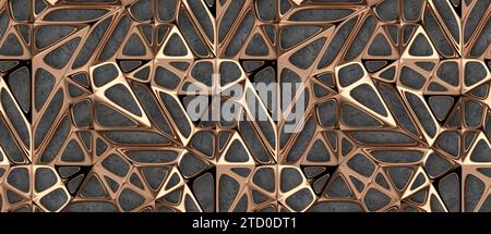 High-quality seamless background featuring a 3D geometric futuristic design, perfect for various creative projects. Stock Photo
