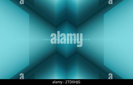 Abstract modern geometric blue background with 3D shapes. Vector illustration Stock Vector