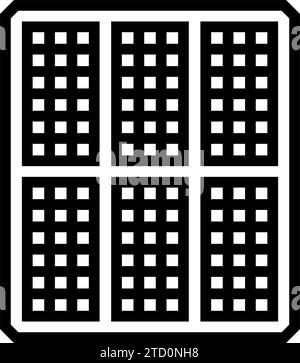 array solar panel line icon vector. array solar panel sign. isolated ...