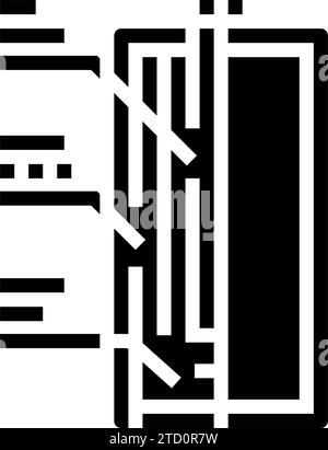 battery components glyph icon vector illustration Stock Vector