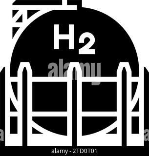 hydrogen tanks energy glyph icon vector illustration Stock Vector Image ...
