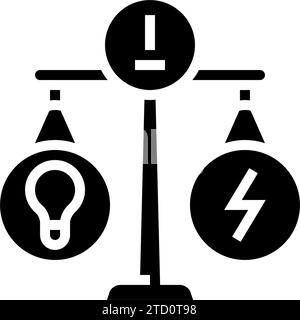 grid balancing energy glyph icon vector illustration Stock Vector Image ...