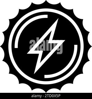 clean energy solar panel glyph icon vector illustration Stock Vector