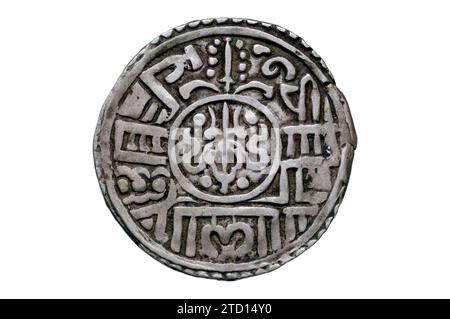 Mohar coin of Jaya Ranajit Malla Stock Photo