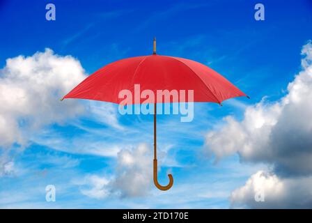 clear blue summer sky with white clouds Stock Photo