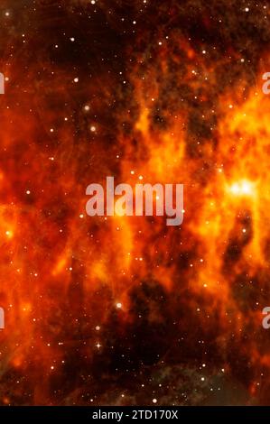 red hot fire background Stock Photo
