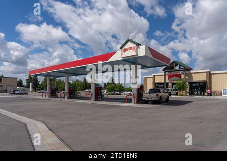 Maverik gas station and convenience store in Boise, ID, United States Stock Photo