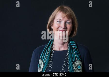 British solicitor and Labour Party politician Harriett Harman attends a photocall during the Edinburgh International Book Festival on August, 2017 in Stock Photo