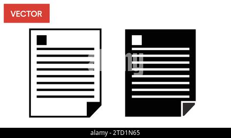 Office document icon, vector best flat icon, EPS. Vector isolated illustration Stock Vector