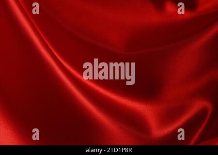 Background with red silk fabric Stock Photo