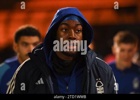 Nottingham, UK. 15th Dec 2023. Anthony Elanga of Nottingham Forest during the Premier League match between Nottingham Forest and Tottenham Hotspur at the City Ground, Nottingham on Friday 15th December 2023. (Photo: Jon Hobley | MI News) Credit: MI News & Sport /Alamy Live News Stock Photo