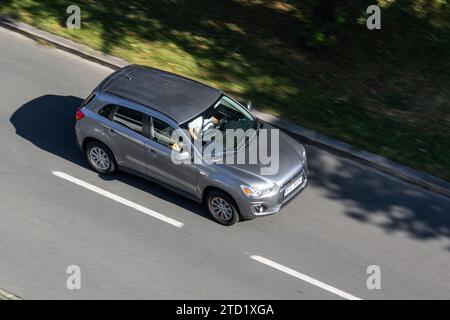 OSTRAVA, CZECH REPUBLIC - AUGUST 24, 2023: Japanese Mitsubishi ASX crossover with motion blur effect Stock Photo