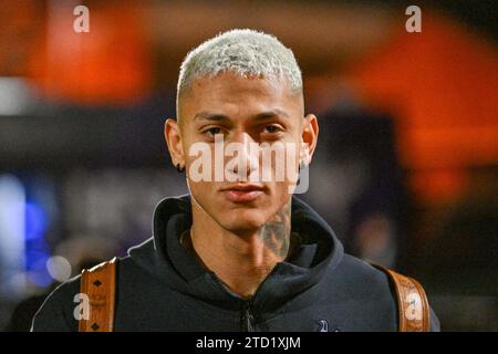 15th December 2023; The City Ground, Nottingham, England; Premier League Football, Nottingham Forest versus Tottenham Hotspur; Richarlison  of Spurs arrives at The City Ground Stock Photo