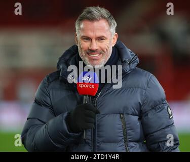 Jamie Carragher Sky Sports football presenter during the Premier League match Nottingham Forest vs Tottenham Hotspur at City Ground, Nottingham, United Kingdom, 15th December 2023  (Photo by Gareth Evans/News Images) Stock Photo