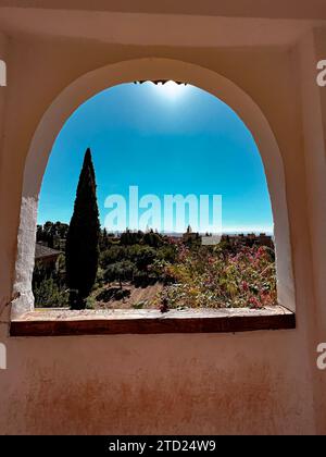 The Alhambra is a palace and fortress complex located in Granada, Andalusia, Spain. Stock Photo