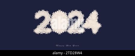 Happy 2024 New Year Vector design Stock Vector