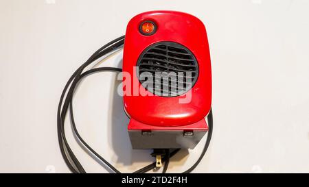 A High Angle View of a Portable Electric Heater Stock Photo