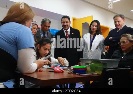 Mexico City, Mexico. 15th Dec 2023. December 15, 2023 in Mexico City, Mexico: Head of Government of Mexico City, MartÃ Batres Guadarrama accompanied by the general director of the Children's Rehabilitation and Inclusion Centers Telethon (CRIT), Jorge AlcÃ¡ntara Aguilera make A tour at the CRIT Mexico City facilities. ON December 15, 2023. In Mexico City, Mexico. (Credit Image: © Carlos Santiago/eyepix via ZUMA Press Wire) EDITORIAL USAGE ONLY! Not for Commercial USAGE! Credit: ZUMA Press, Inc./Alamy Live News Stock Photo