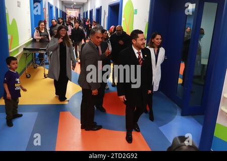 Mexico City, Mexico. 15th Dec 2023. December 15, 2023 in Mexico City, Mexico: Head of Government of Mexico City, MartÃ Batres Guadarrama accompanied by the general director of the Children's Rehabilitation and Inclusion Centers Telethon (CRIT), Jorge AlcÃ¡ntara Aguilera make A tour at the CRIT Mexico City facilities. ON December 15, 2023. In Mexico City, Mexico. (Credit Image: © Carlos Santiago/eyepix via ZUMA Press Wire) EDITORIAL USAGE ONLY! Not for Commercial USAGE! Credit: ZUMA Press, Inc./Alamy Live News Stock Photo